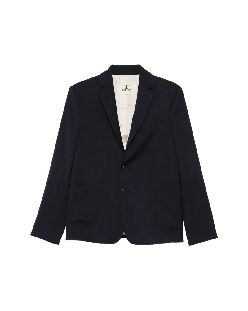 BARENA Pocket Buttoned Blazer Blue