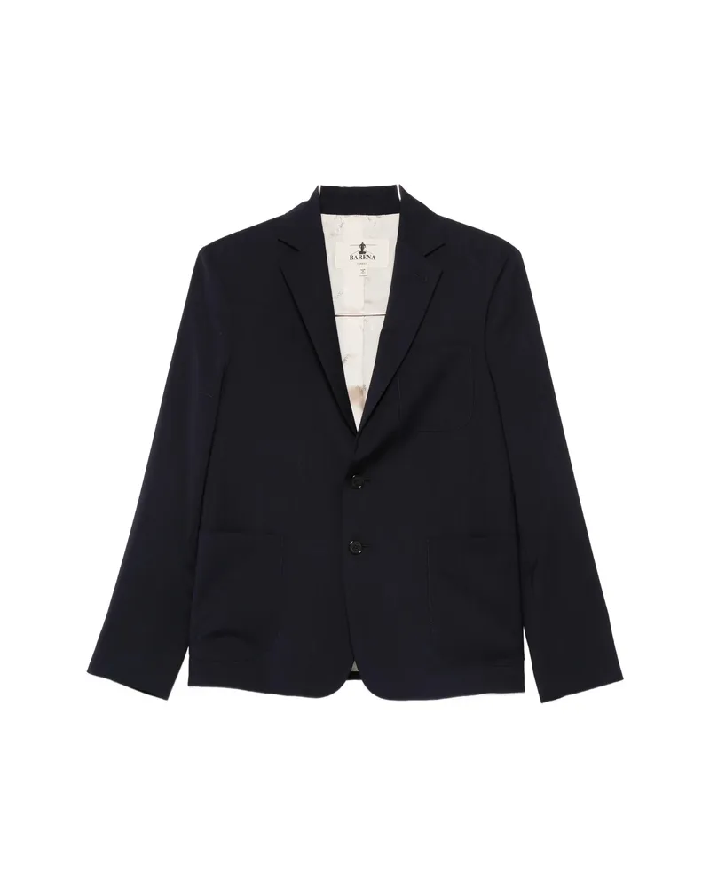 BARENA Pocket Buttoned Blazer Blue