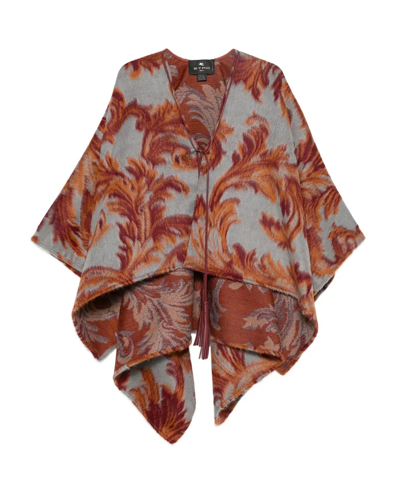 Etro Paisley-pattern Cape Blue