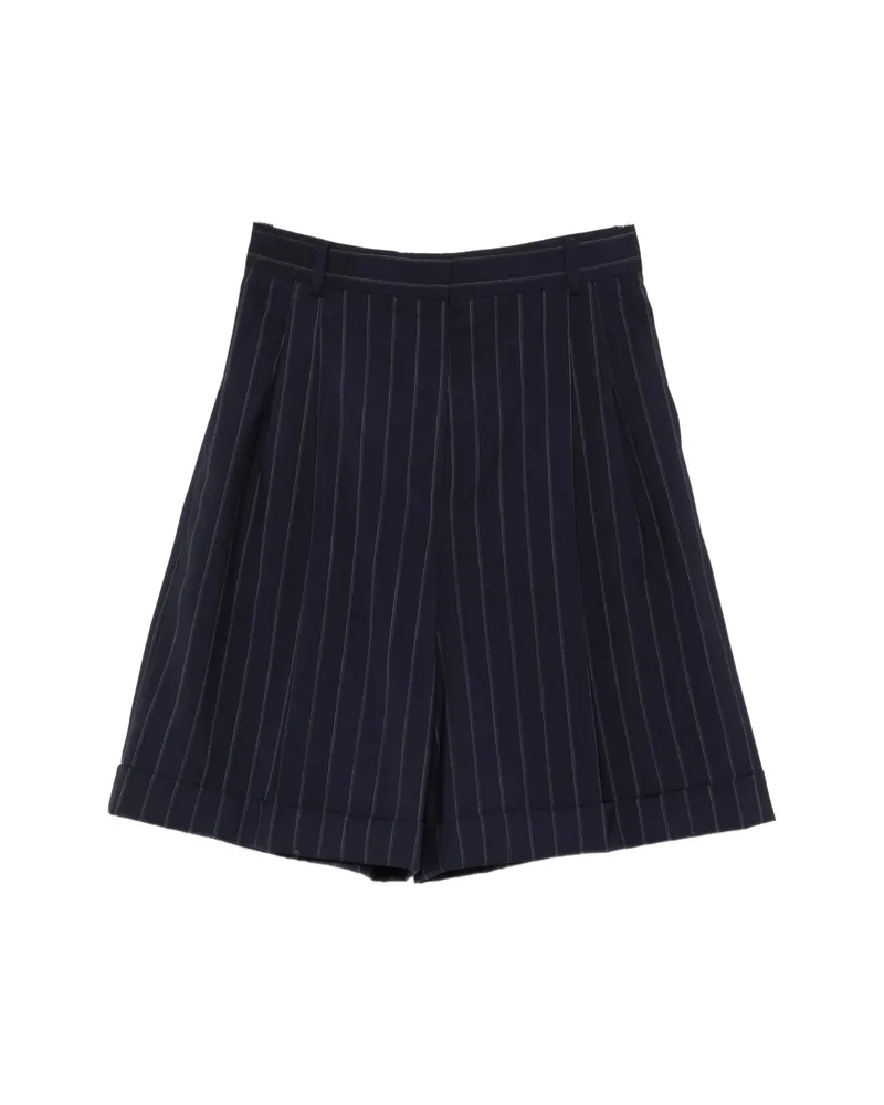 Max Mara Mstere Pinstripe Shorts Blue