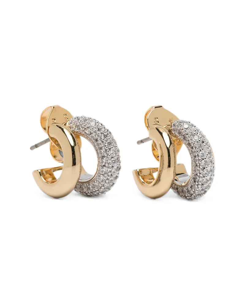 Kate Spade Crystal-embellished Huggie Earrings Gold