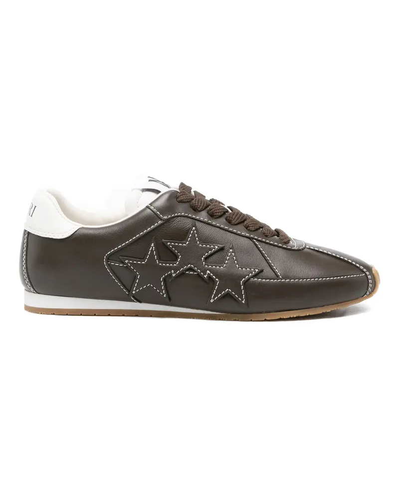 Amiri Pacific Flat Leather Sneakers Brown