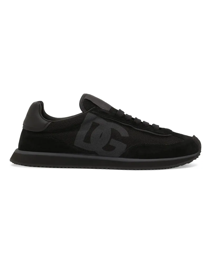 Dolce & Gabbana Cushion Mixed-material Sneakers Black