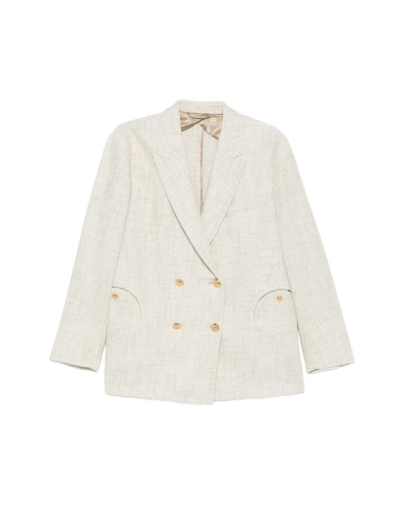 Blazé Milano Crancy Nightbreak Double-breasted Blazer Neutrals