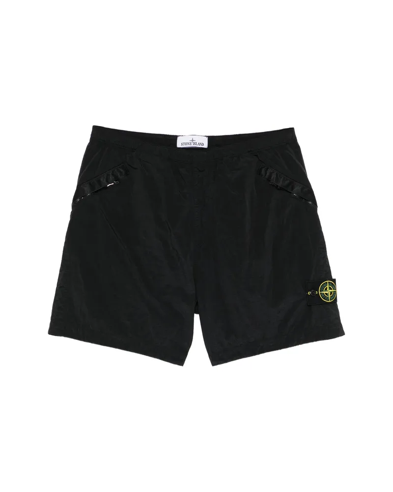 Stone Island L100008 Patch-pocket Bermuda Shorts Black