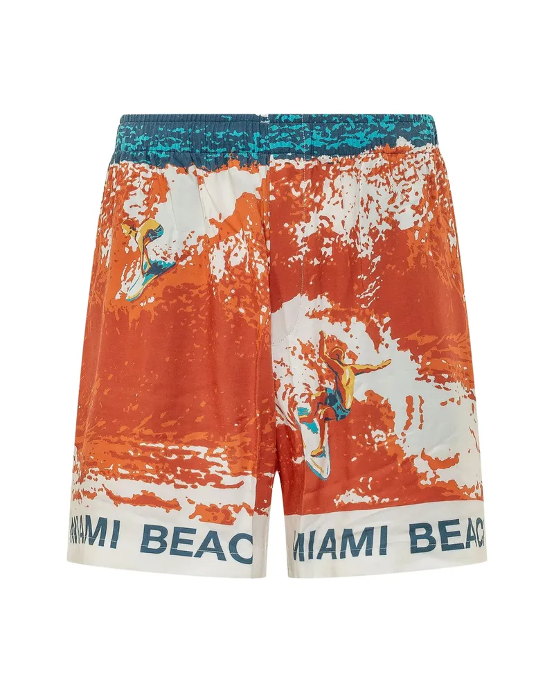 GALLERY DEPT. Graphic-print Shorts Red