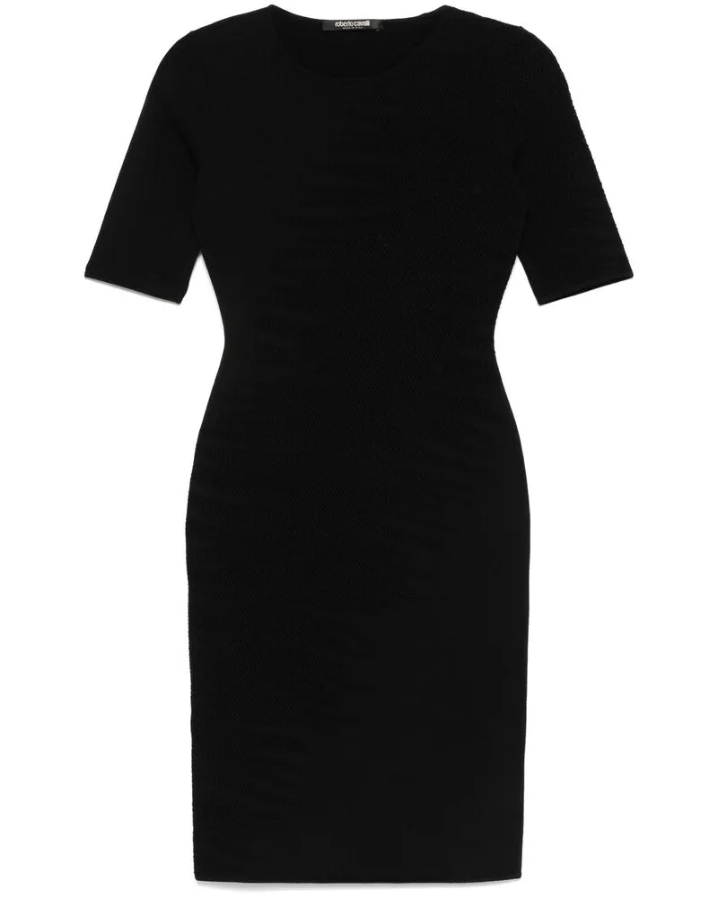 Roberto Cavalli Openwork-areas Mini Dress Black