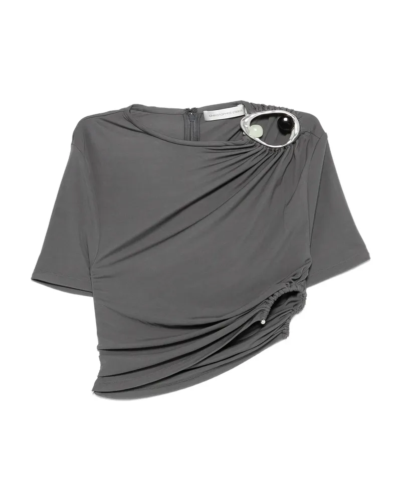 Christopher Esber Draped Top Grey
