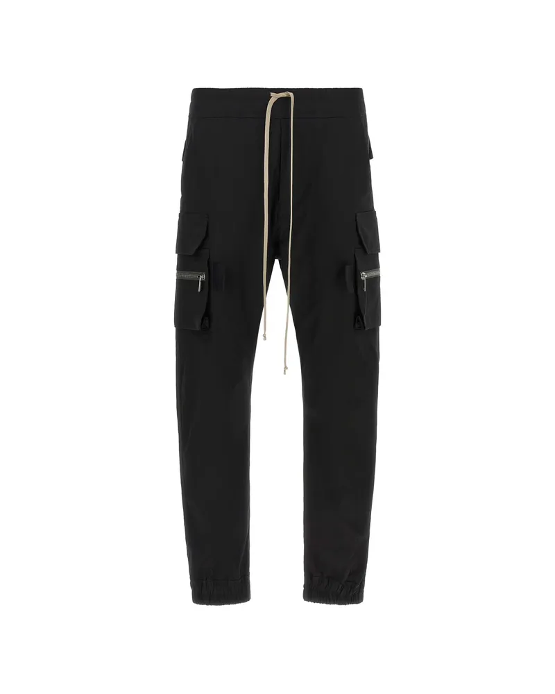 Rick Owens Tower Mastodon Cargo Drawstring Pants Black