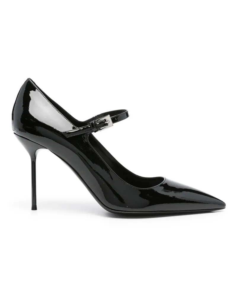Paris Texas 90mm Leather Heeled Pumps Black
