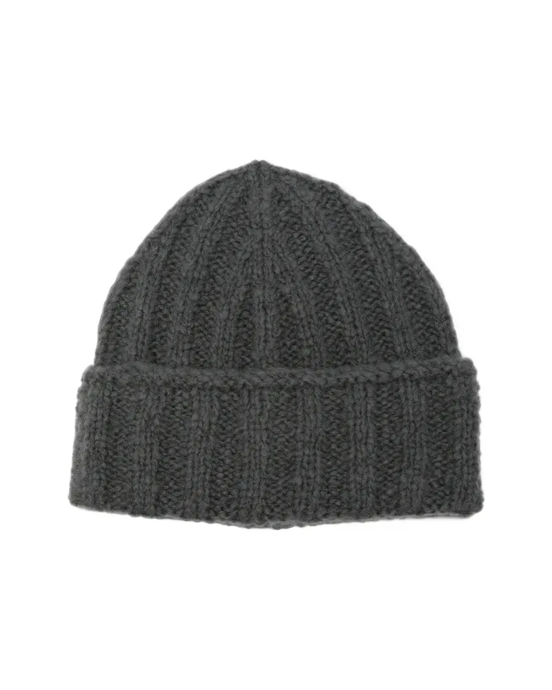 Roberto Collina Ribbed-knit Beanie Hat Grey
