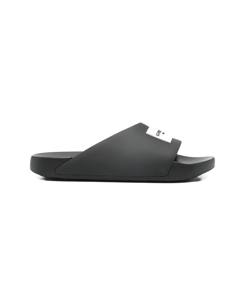 Givenchy LABEL SLIDE FLAT SANDAL Black