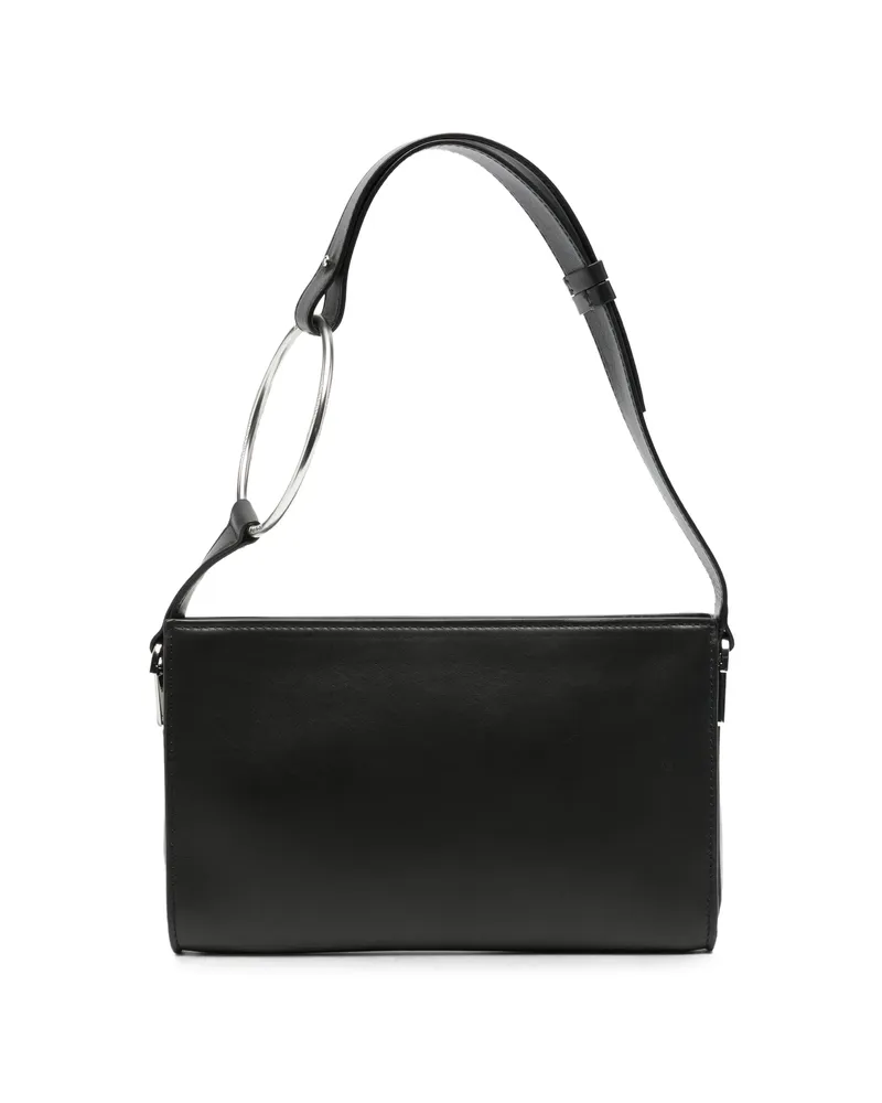 Dondup Ring-handle Leather Tote Bag Black