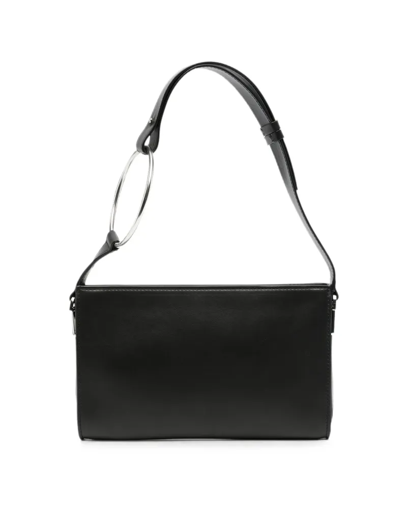 Dondup Ring-handle Leather Tote Bag Black