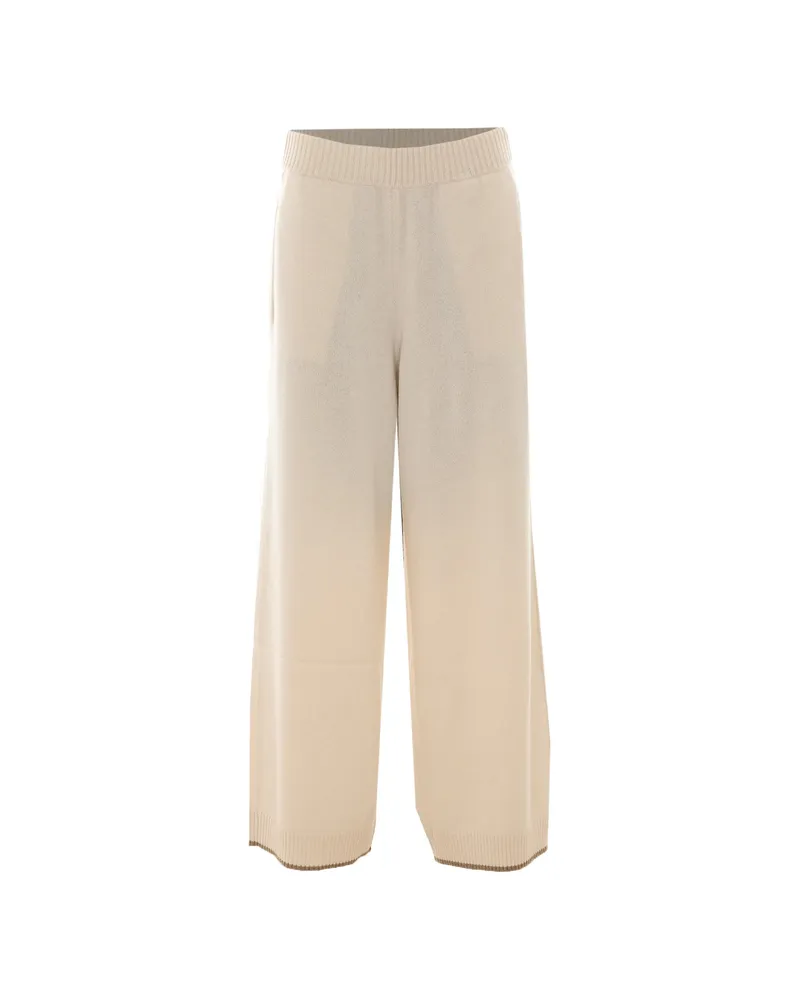 Brunello Cucinelli Elasticated-waist Cashmere Trousers Neutrals