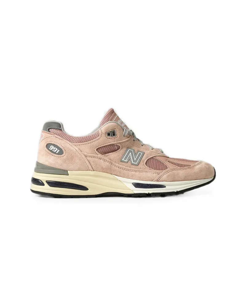 New Balance Made In UK 991v2 Suede-panel Sneakers Pink