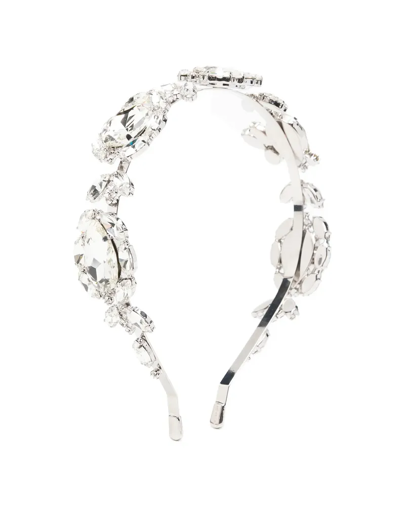 Self-Portrait Crystal-embellished Headband Silver