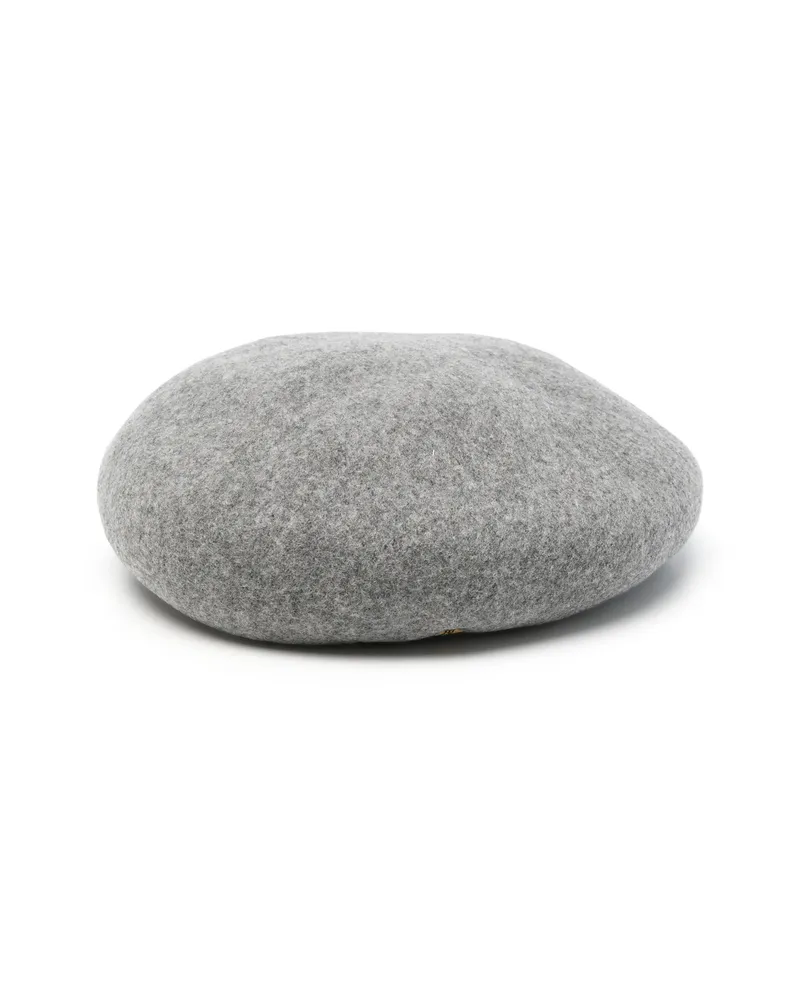 Vivienne Westwood Orb-embroidered Beret Grey