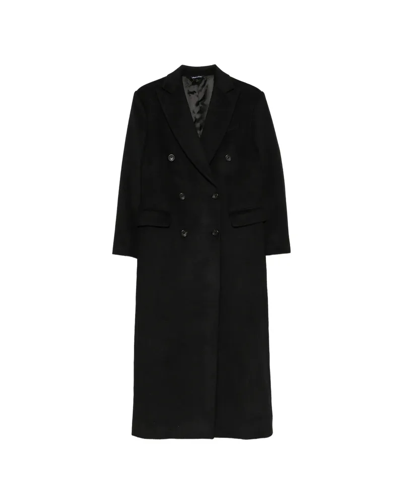 ERALDO Double-breasted Peaked-lapels Coat Black