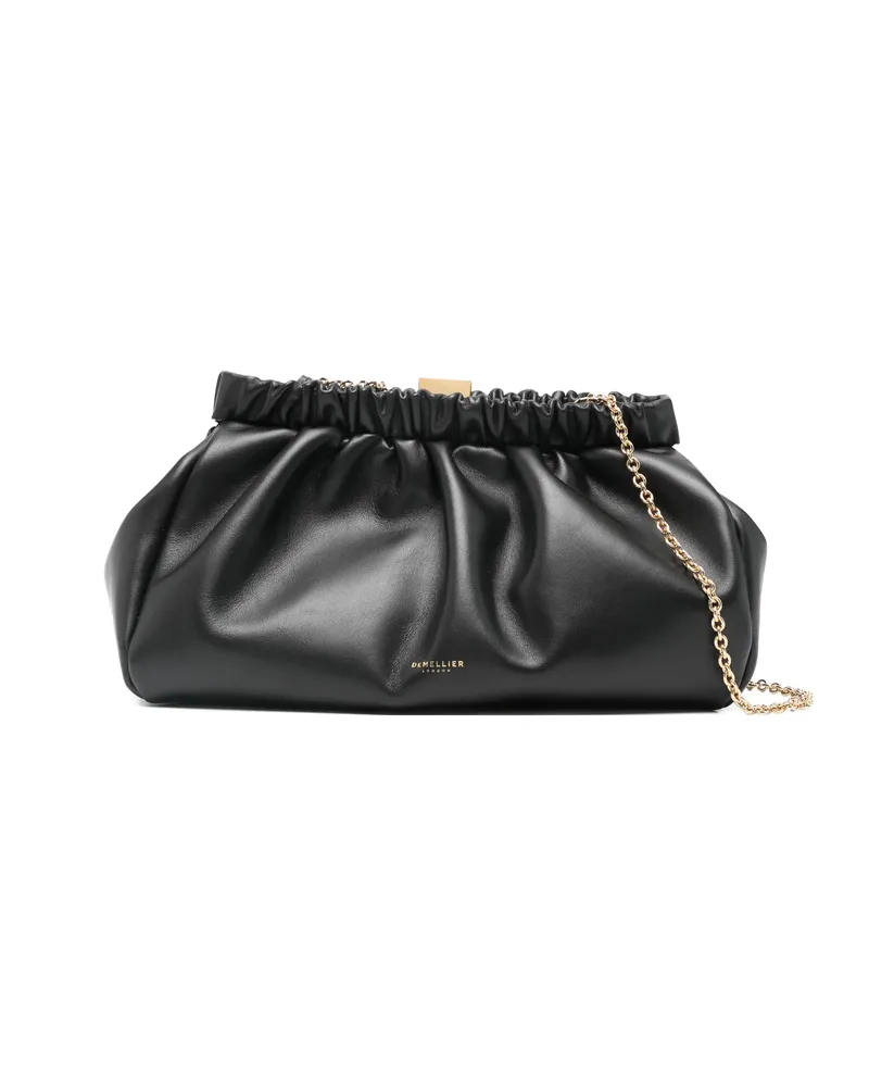 DeMELLIER Miami Chain Clutch Bag Black