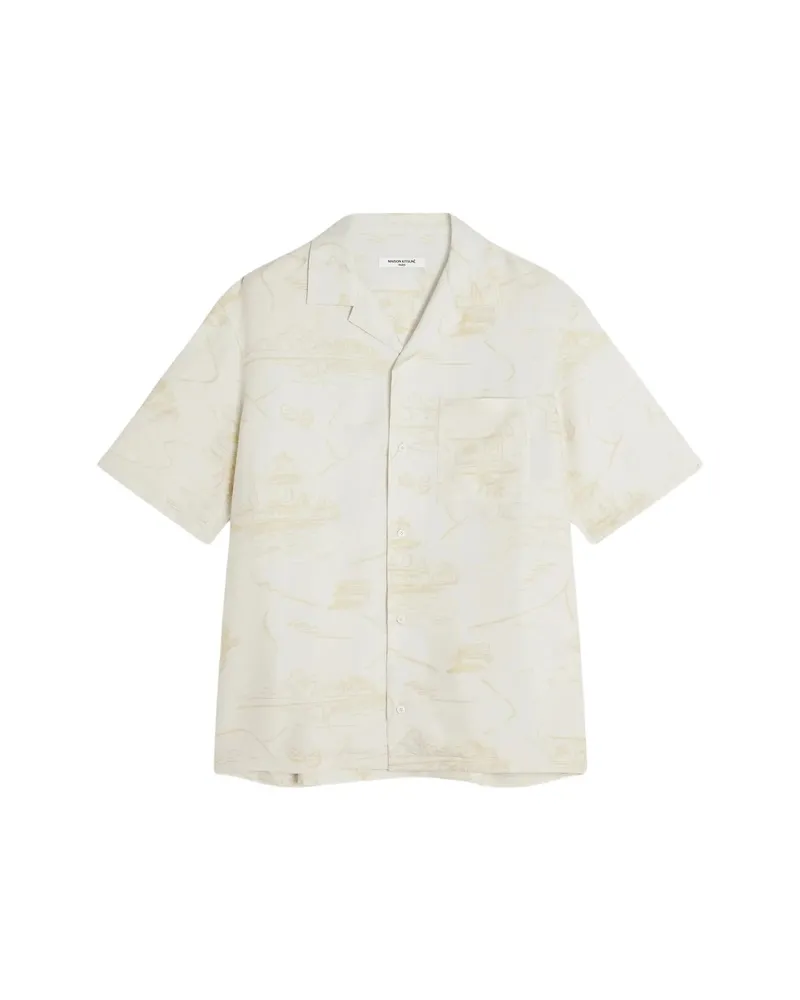 Kitsuné Parisian Map Resort Shirt Neutrals