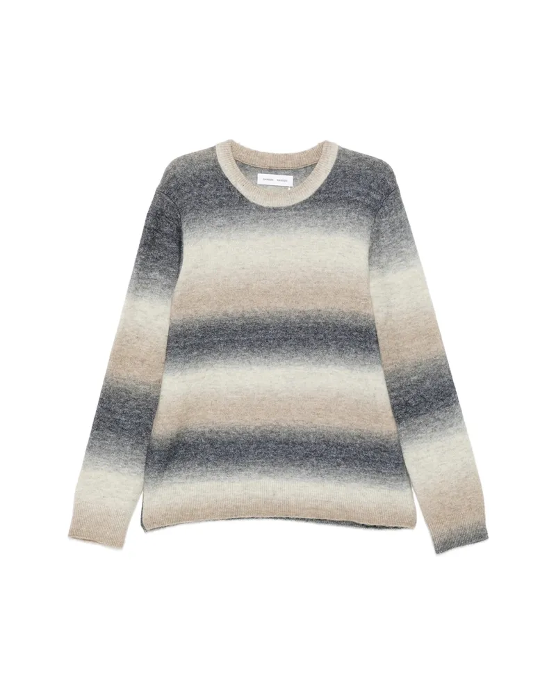 Samsøe & Samsøe Gradient-effect Striped Sweater Grey