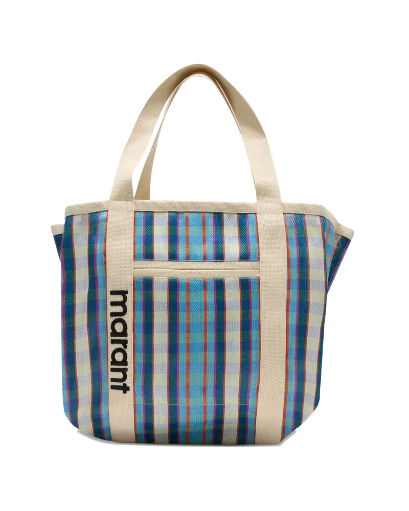 Isabel Marant Darwen Two-handle Striped Tote Bag Blue