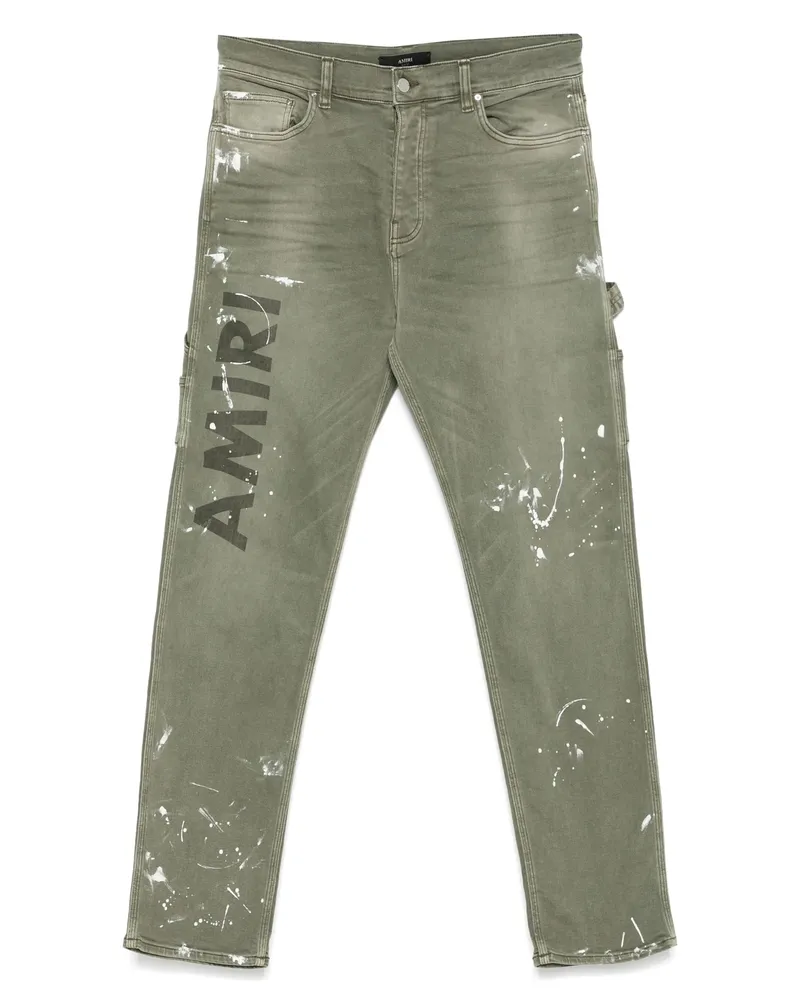 Amiri Logo-print Jeans Green
