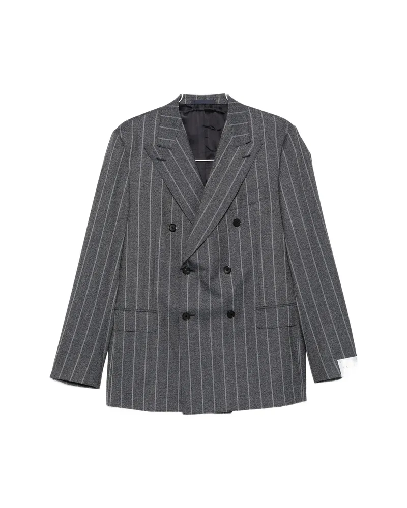 Caruso Pinstriped Double-breasted Suit Grey