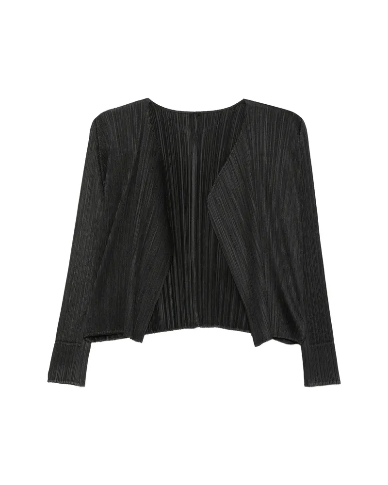 Issey Miyake Pleated High-neck Top Black
