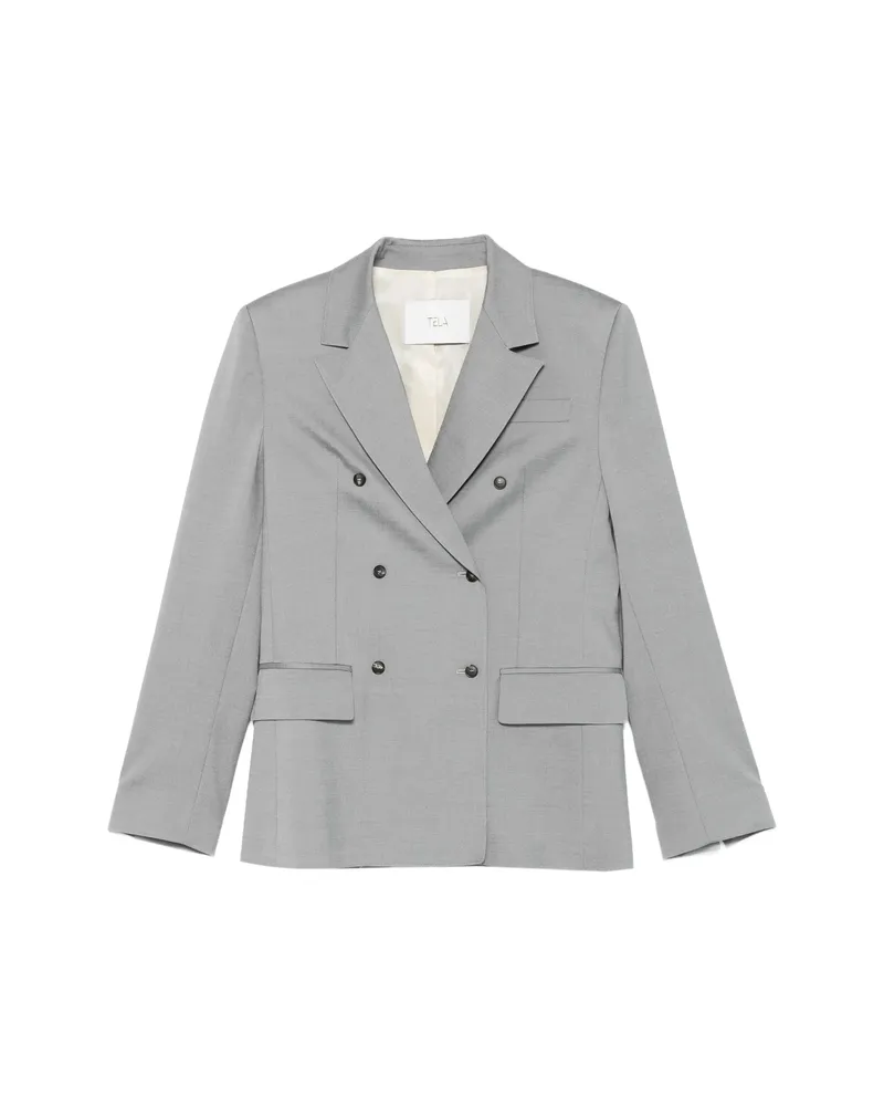 TELA Double-breasted Blazer Grey