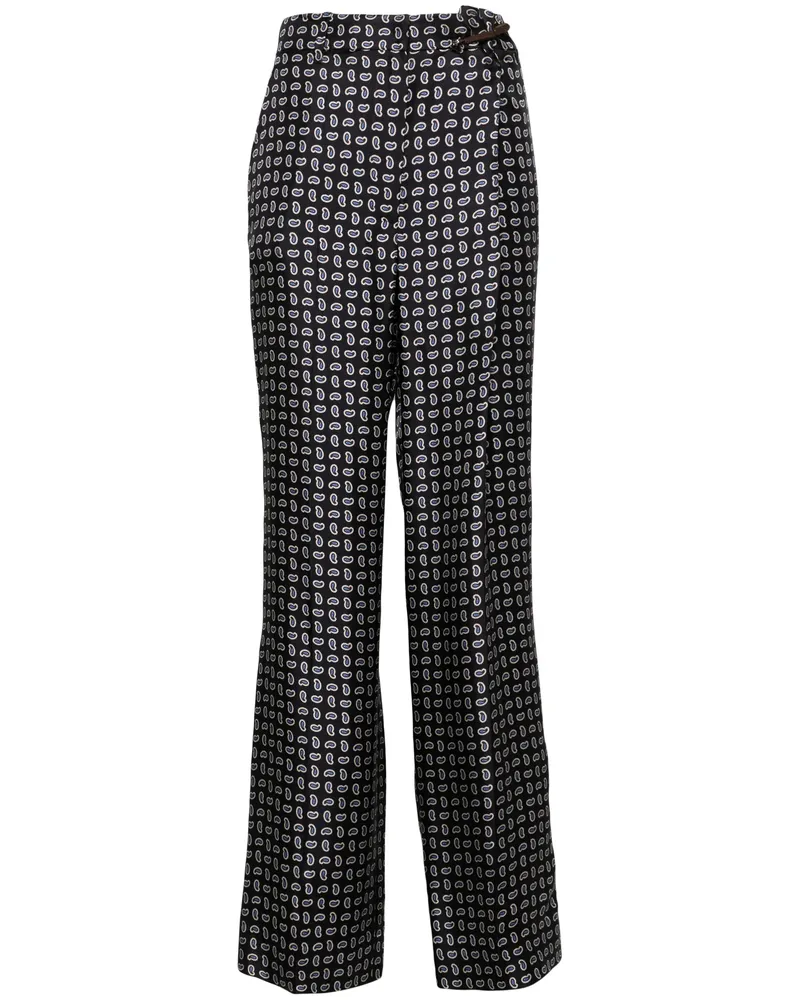 Prada High-waist Twill Pants Blue