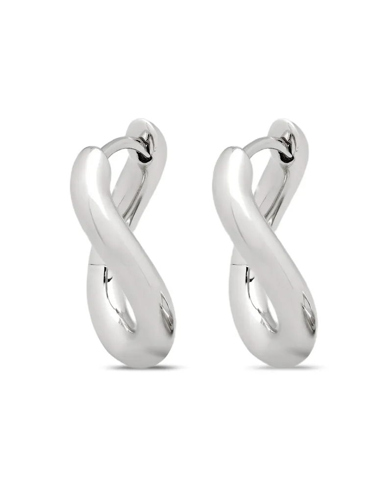 Tom Wood Medium River Hoop Earrings Silver