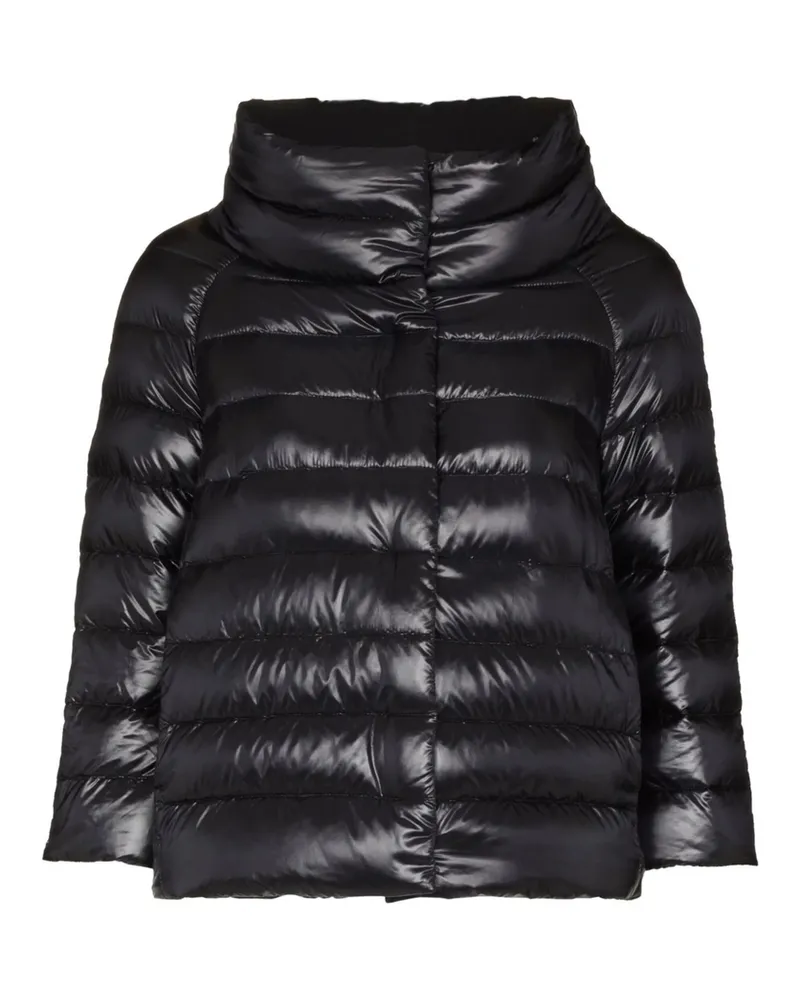 Herno Ultralight Quilted High-shine Puffer Jacket Black