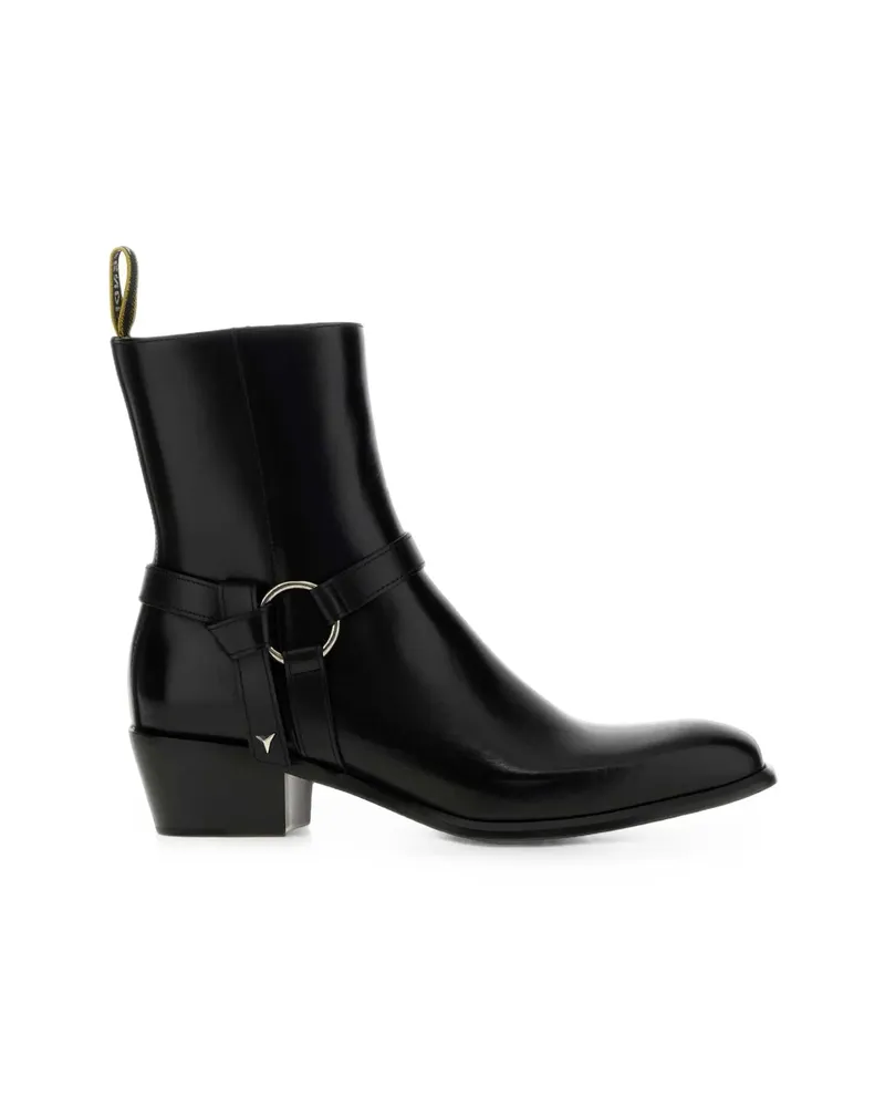 Fendi Double O Ring-detail Ankle Boots Black