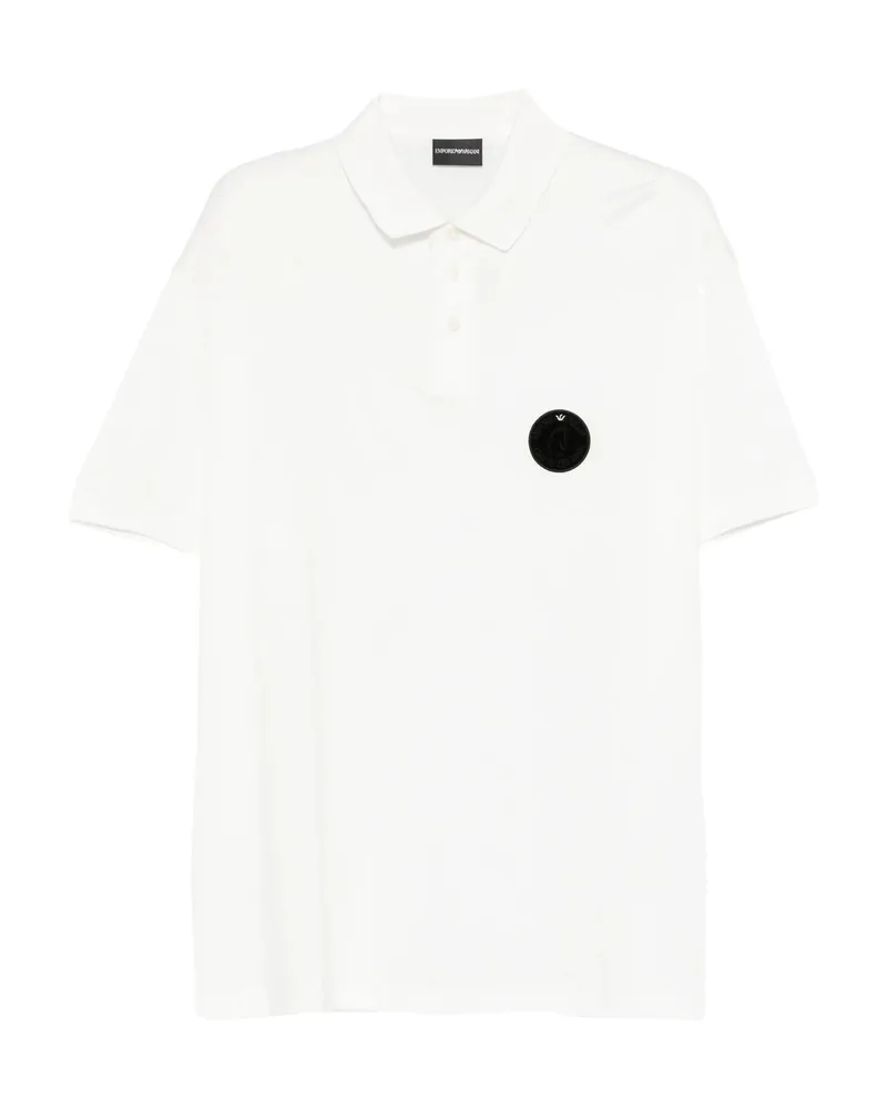 Emporio Armani Appliqué Polo Shirt White