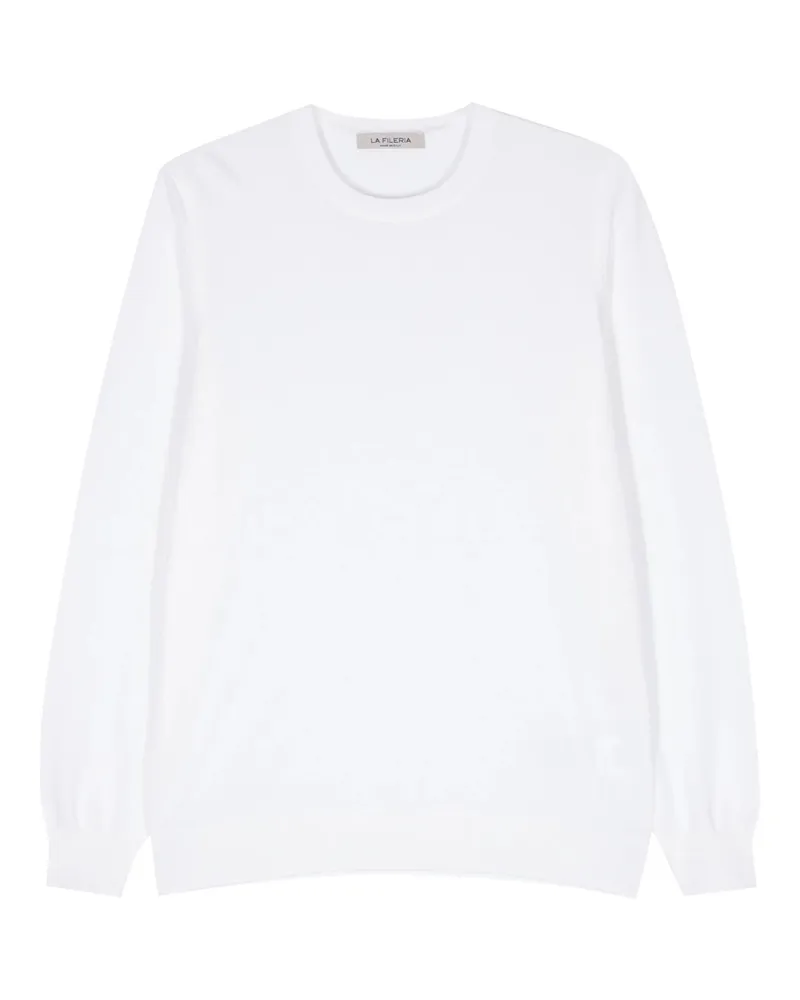 La Fileria Long-sleeve Cotton Jumper Neutrals