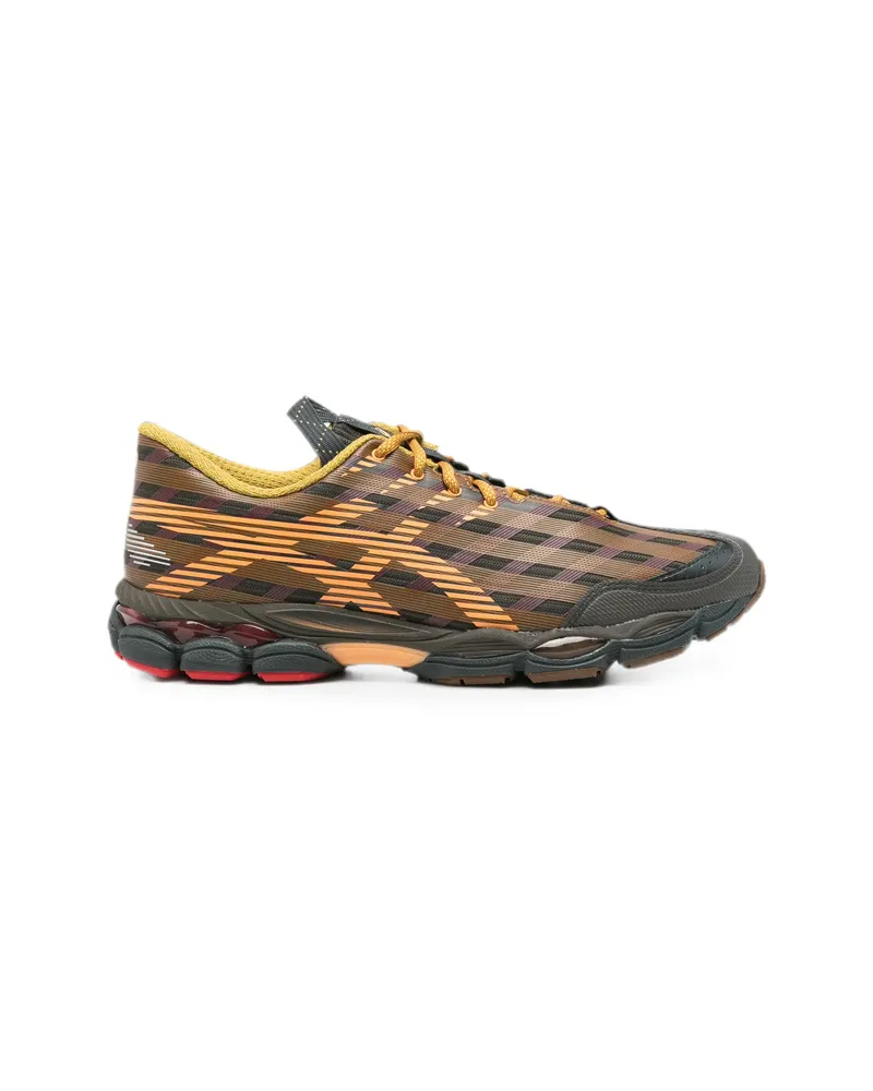 Asics Gel S Check-pattern Lace-up Sneakers Brown
