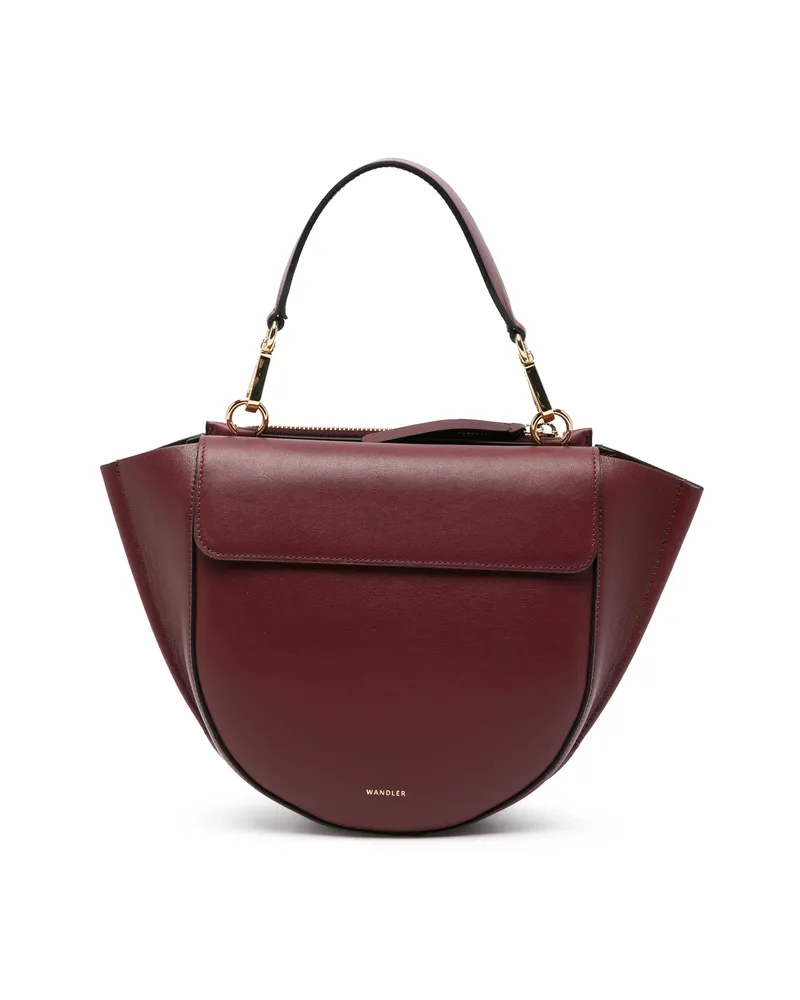 WANDLER Small Hortensia Leather Tote Bag Red