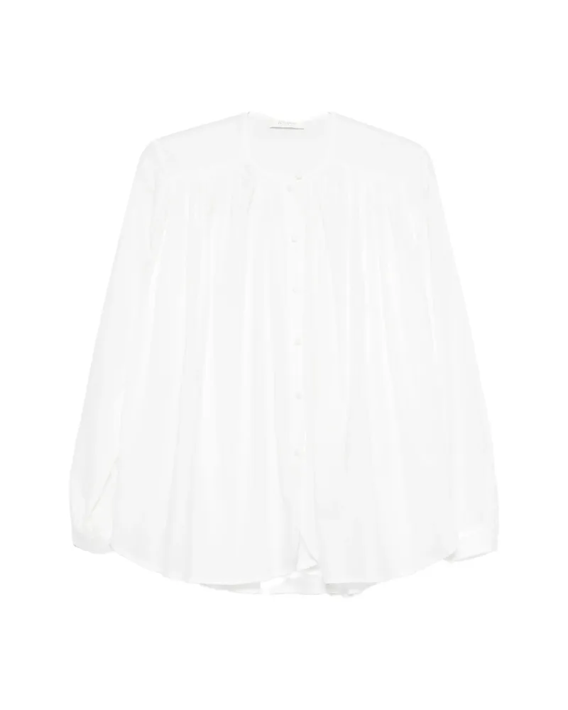 JcSophie Lavinia Buttoned Gathered Top White