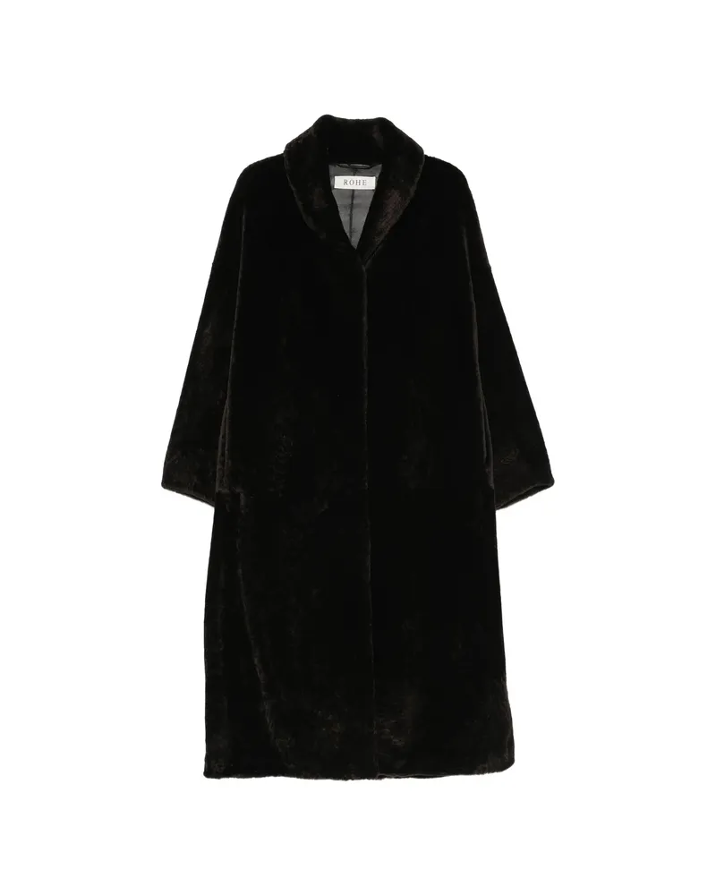 Róhe Shearling Shawl-collar Coat Brown