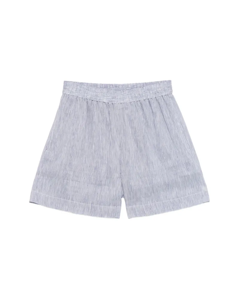 Brunello Cucinelli Striped Elasticated Shorts White