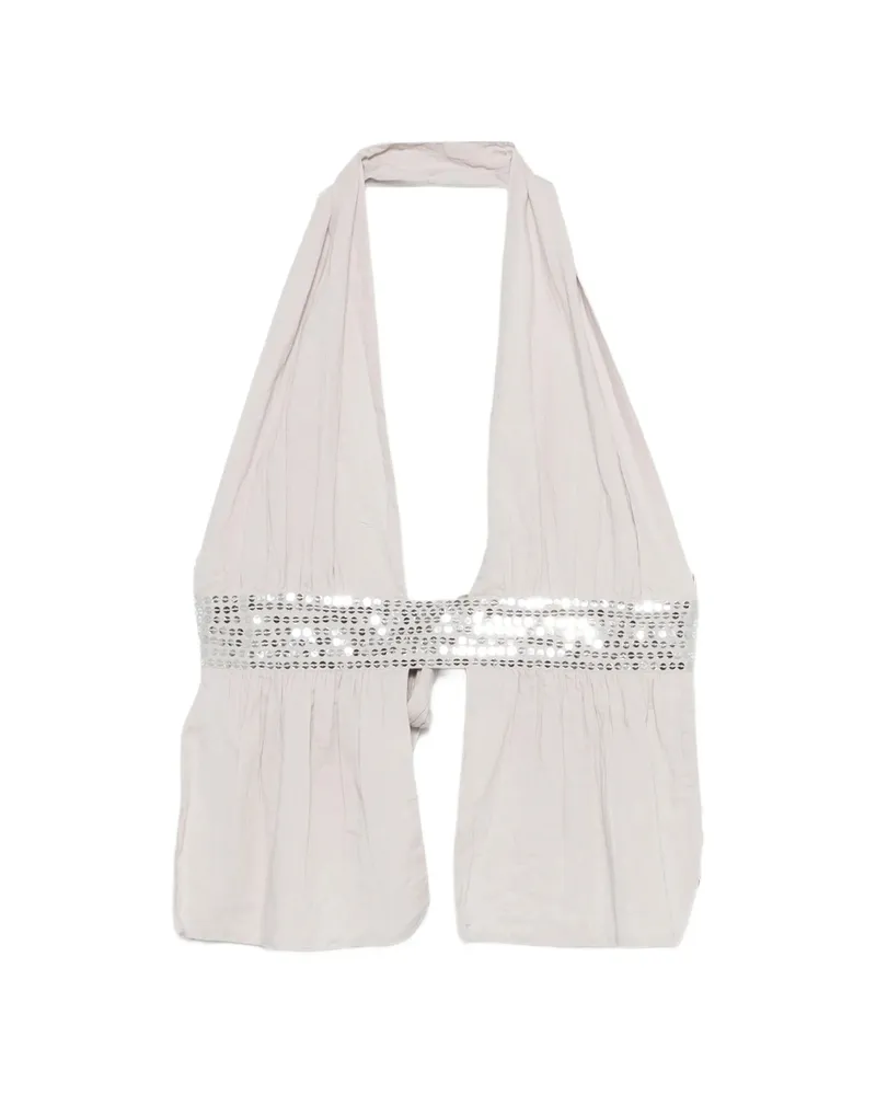 GIMAGUAS Infinito Sequin Halterneck Top Grey