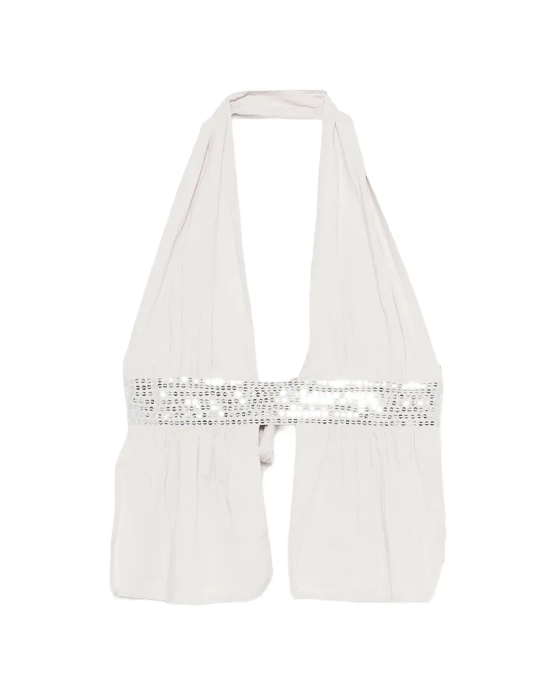 GIMAGUAS Infinito Sequin Halterneck Top Grey