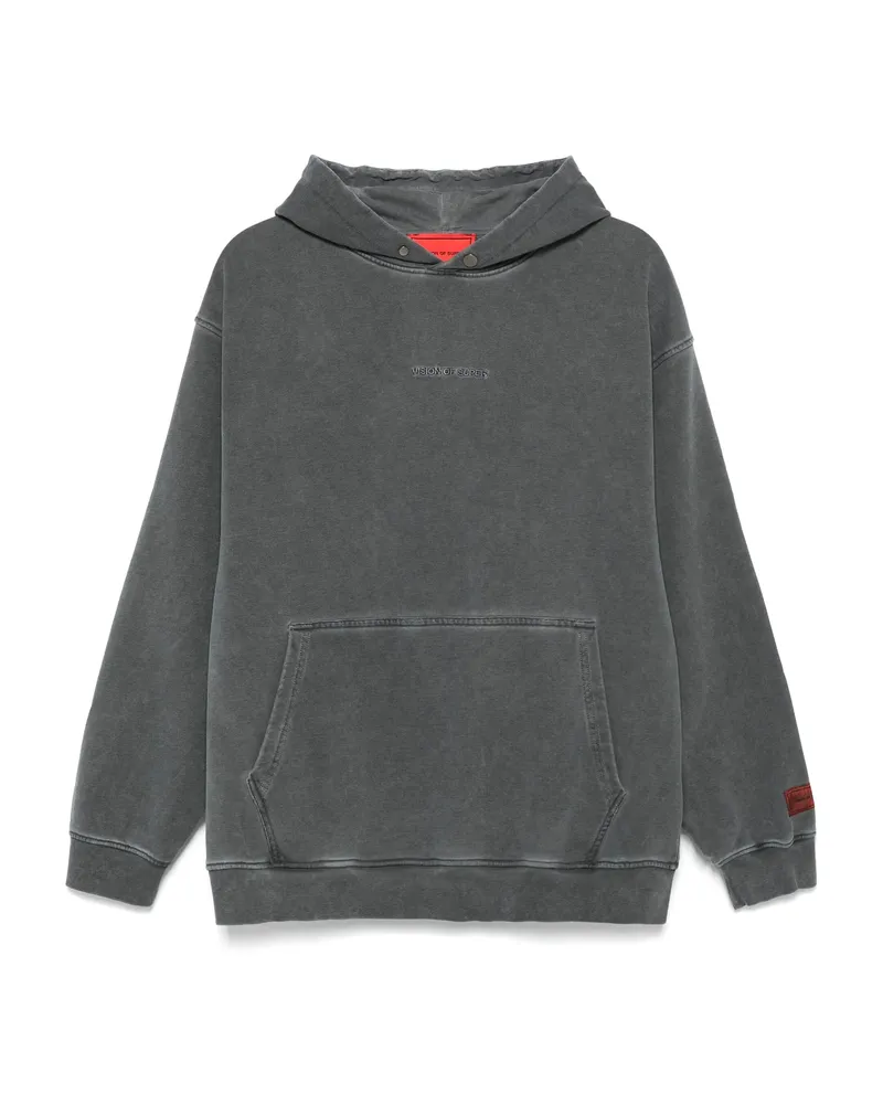 Vision Of Super Embroidered-logo Sweatshirt Grey