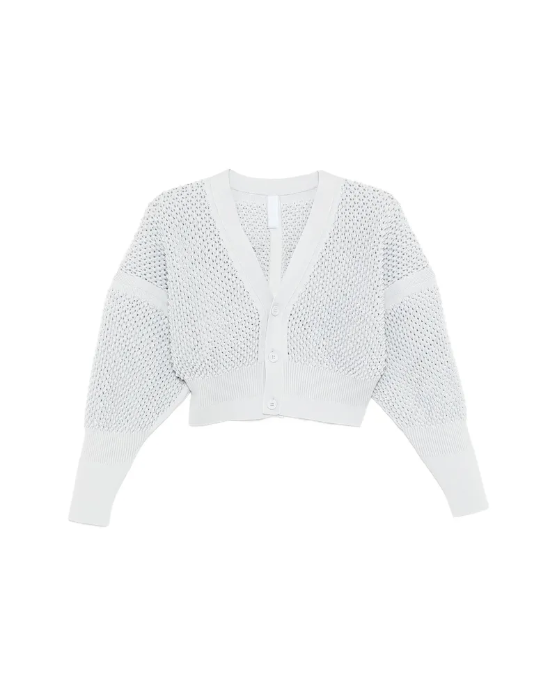 CFCL Lattice Cropped Cardigan Grey