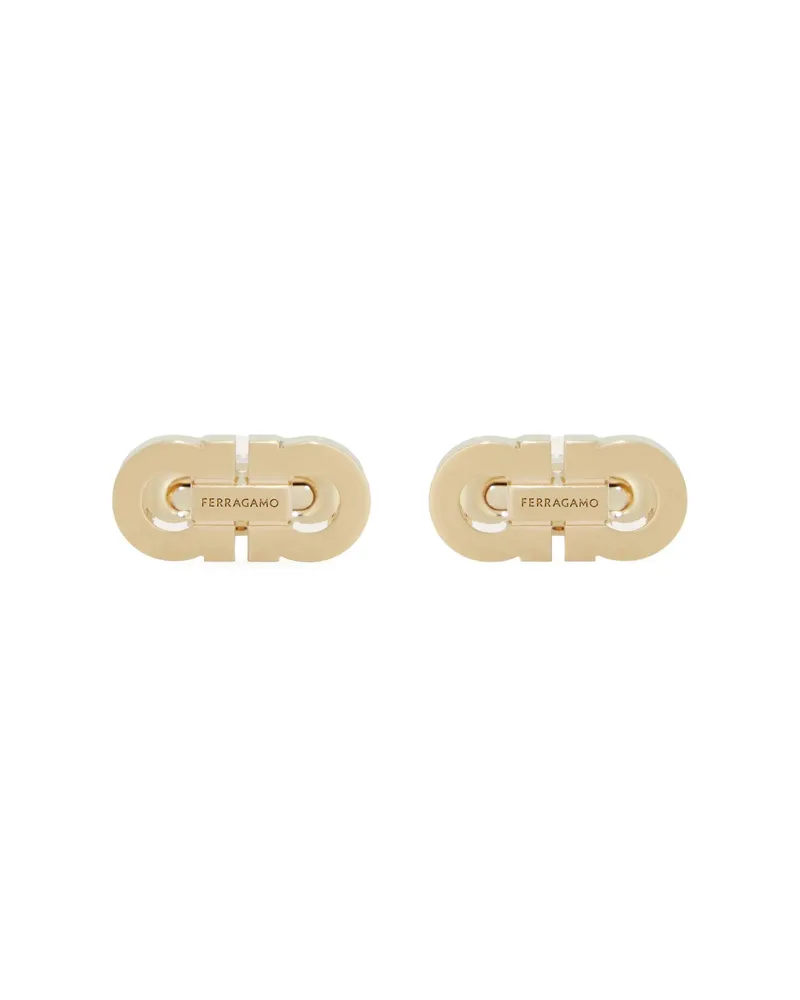 Ferragamo Double Gancini Cufflinks Gold