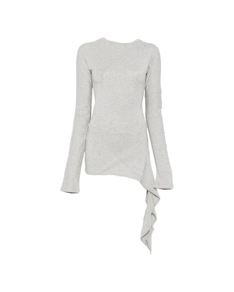 LOW CLASSIC Draped Long-sleeve T-shirt Grey
