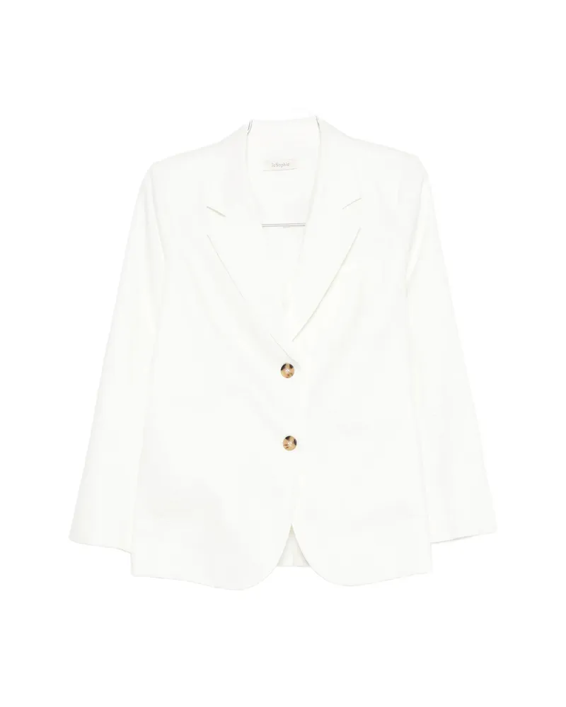 JcSophie Linda Button Notched Blazer White