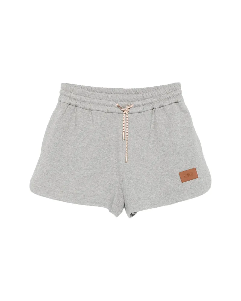 Fendi Logo-patch Track Shorts Grey